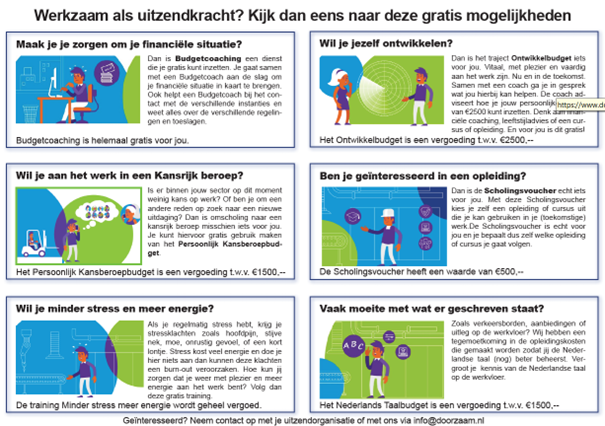 Doorzaam menukaart speciaal voor uitzendkrachten